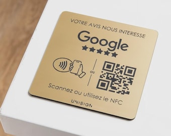 Support QR Code Personnalisé – Plaque Gravée – Avis Google, NFC – Restaurant & Hôtellerie - Professionnels