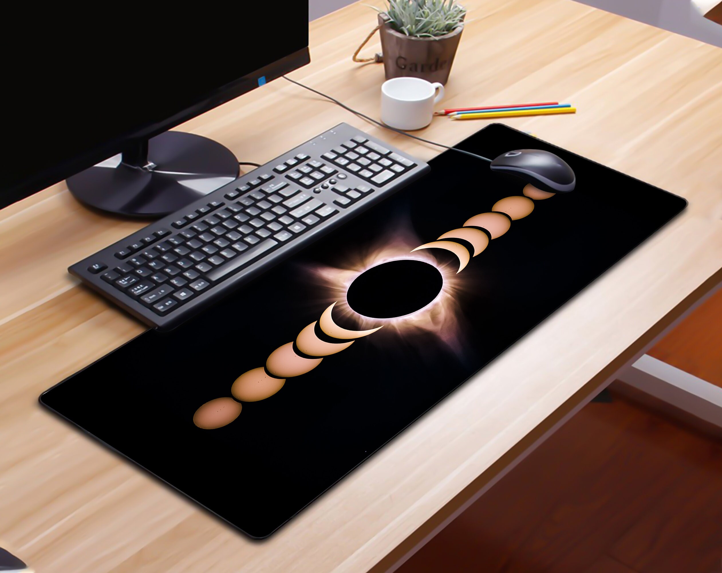 Mousepad Night Sky Full Moon Mouse Pad Big Gaming Mousepad Etsy