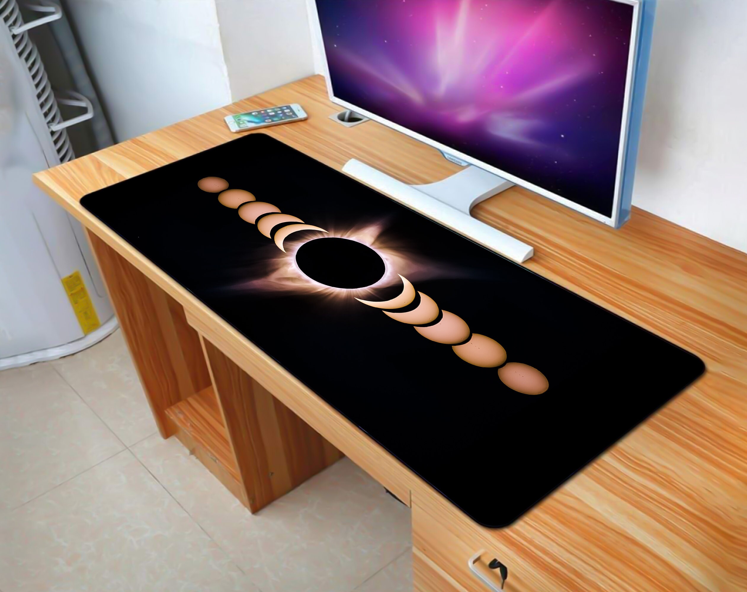 Mousepad Night Sky Full Moon Mouse Pad Big Gaming Mousepad Etsy