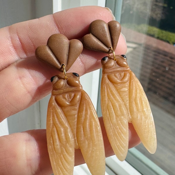 Cruelty Free Clay Cicada Earrings
