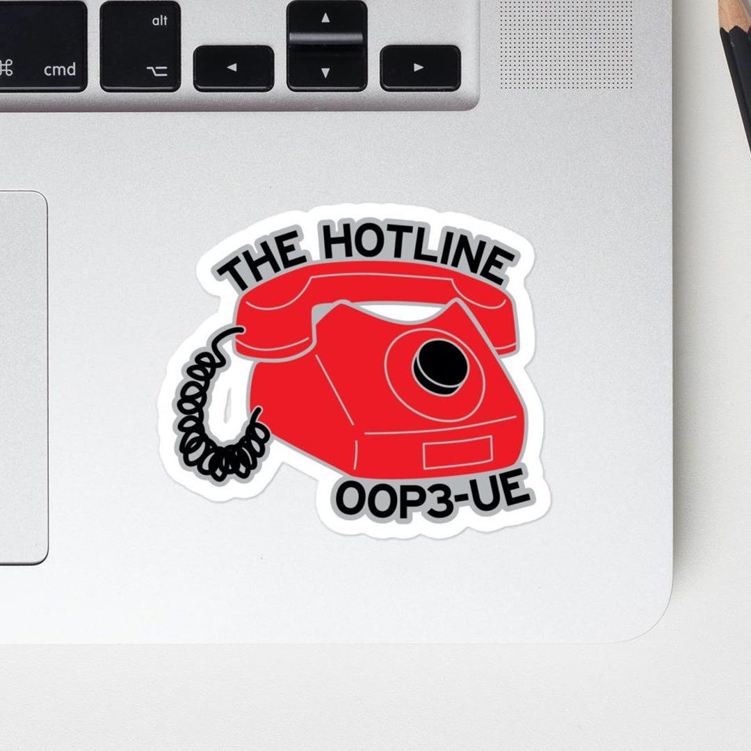 Hot Line Sticker The Hotline Vinyl Sticker - Etsy
