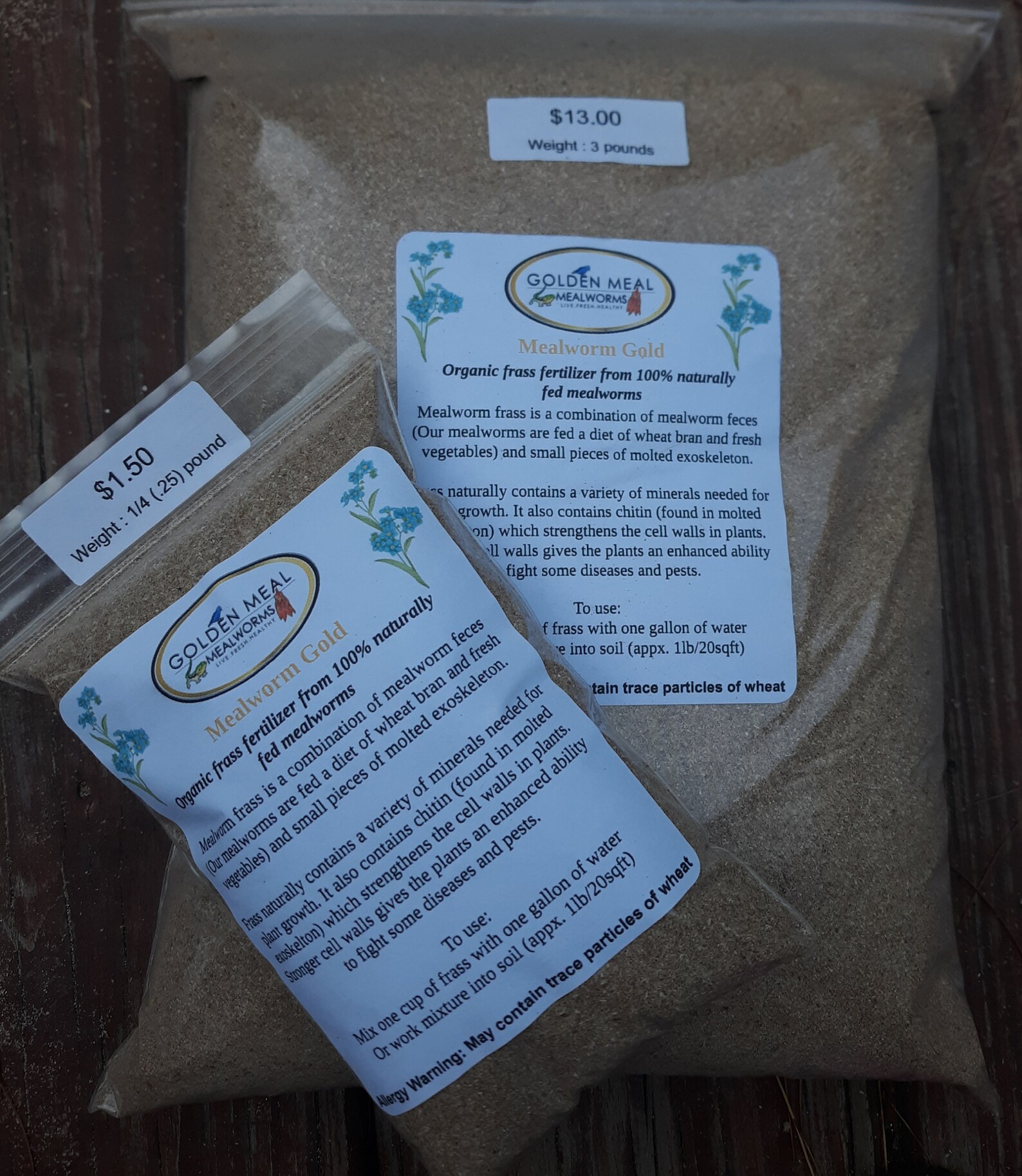 Mealworm Gold 100 Natural Frass Fertilizer Etsy