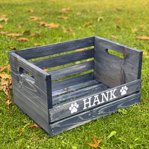 Dog Toy Box | Toy Crate | Pet Storage Gift | Personalized Dog Name Gift | New Puppy | Dog Lover | Pet Christmas Gift | 20 Color Options