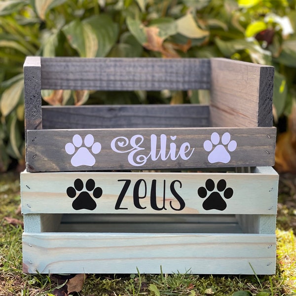 Small Dog Toy Box | Toy Crate | Pet Storage | Pet Toy Crate | Customized Pet Gift | Puppy Gift
