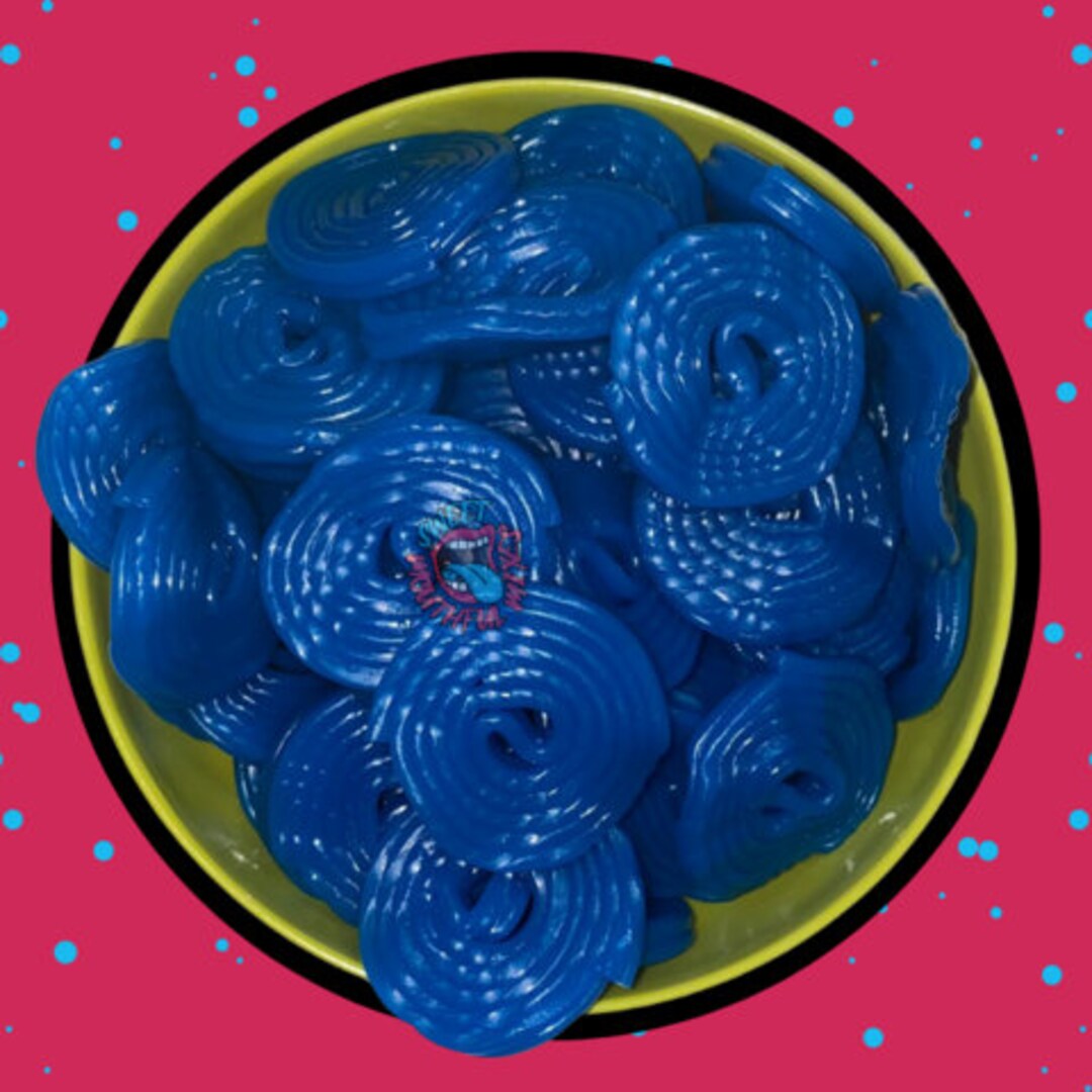 Blue Raspberry Wheels Sweet Mouthful Mixes UK Sweets Etsy UK