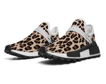 black leopard print trainers
