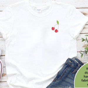 Blueberry Shirt, White Blueberry T-shirt, Shirts for Women