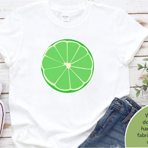 Lime Shirt, White Lime Tee, Shirts for Women, Foodie Shirt, Summer Vibes Shirt, Lime Print, Gift for Her, Minimalist Shirt, Fruit Shirt