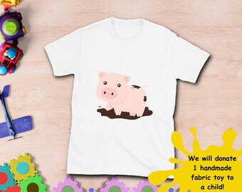 Schwein Shirt : Kinder Tier Grafik T-Shirt, Bauernhof Kleinkind Shirt