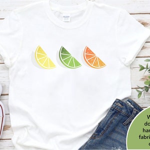 Lemon Shirt, White Lemon T-Shirt, Shirts for Women, Foodie Shirt, Summer Vibes Shirt, Colorful Lemon Top, Gift, Fruit Shirt, Vacation Shirt