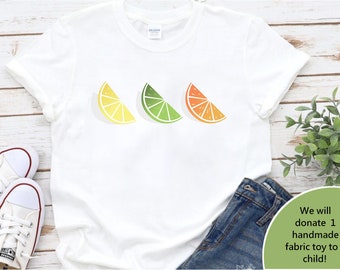Lemon Slice T-Shirt: Colorful Citrus Fruit Top