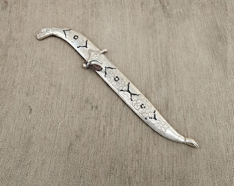Handmade Dagger with Scabbard, ornaments. Perfect for wedding, birthday gift, memorable souvenirs, for women, man. small sword, Kindjal.