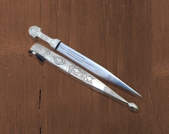 Daggers, Caucasian handmade Kindjal with Scabbard, georgian medieval sword. Perfect for wedding, birthday gift, memorable souvenir, for man.