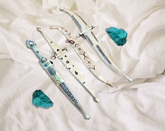 Handmade Daggers, Caucasian Kindjal with silver Scabbards, ornaments. Perfect for wedding, birthday gift, memorable souvenirs, for woman.