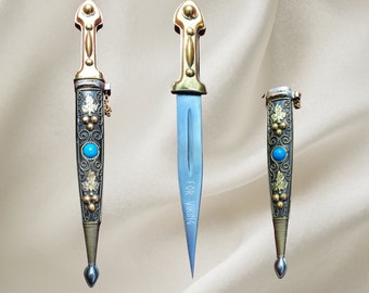 Personalized / Handmade Daggers / with ornate sheath and stalk (unsharpened). Perfect for wedding, Ren Fairs, Reenactments, gifts, souvenir.