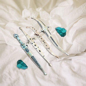Handmade Daggers, Caucasian Kindjal with silver Scabbards, ornaments. Perfect for wedding, birthday gift, memorable souvenirs, for woman.