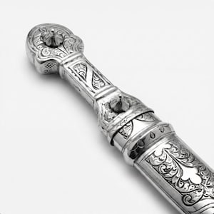 Silver-plated dagger, souvenir, with ornaments, handmade