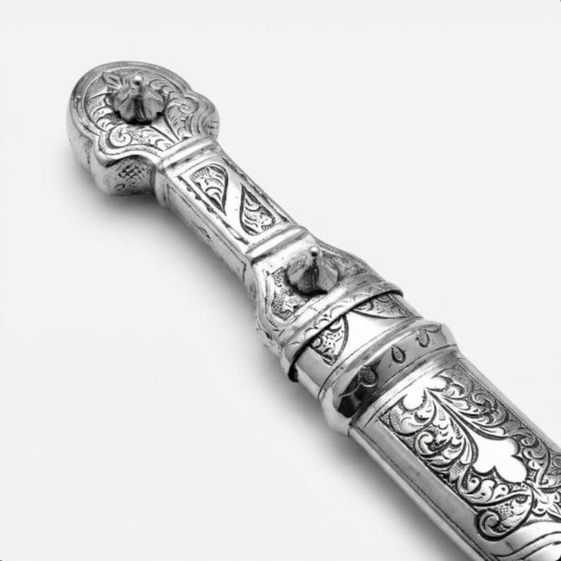 Silver-plated dagger, souvenir, with ornaments, handmade