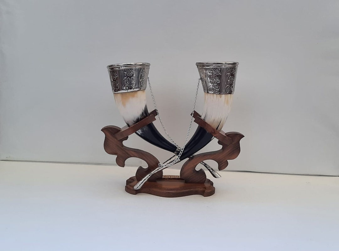 Personalized Viking Drinking Horn With Stand, for Groomsmen, Wedding ...