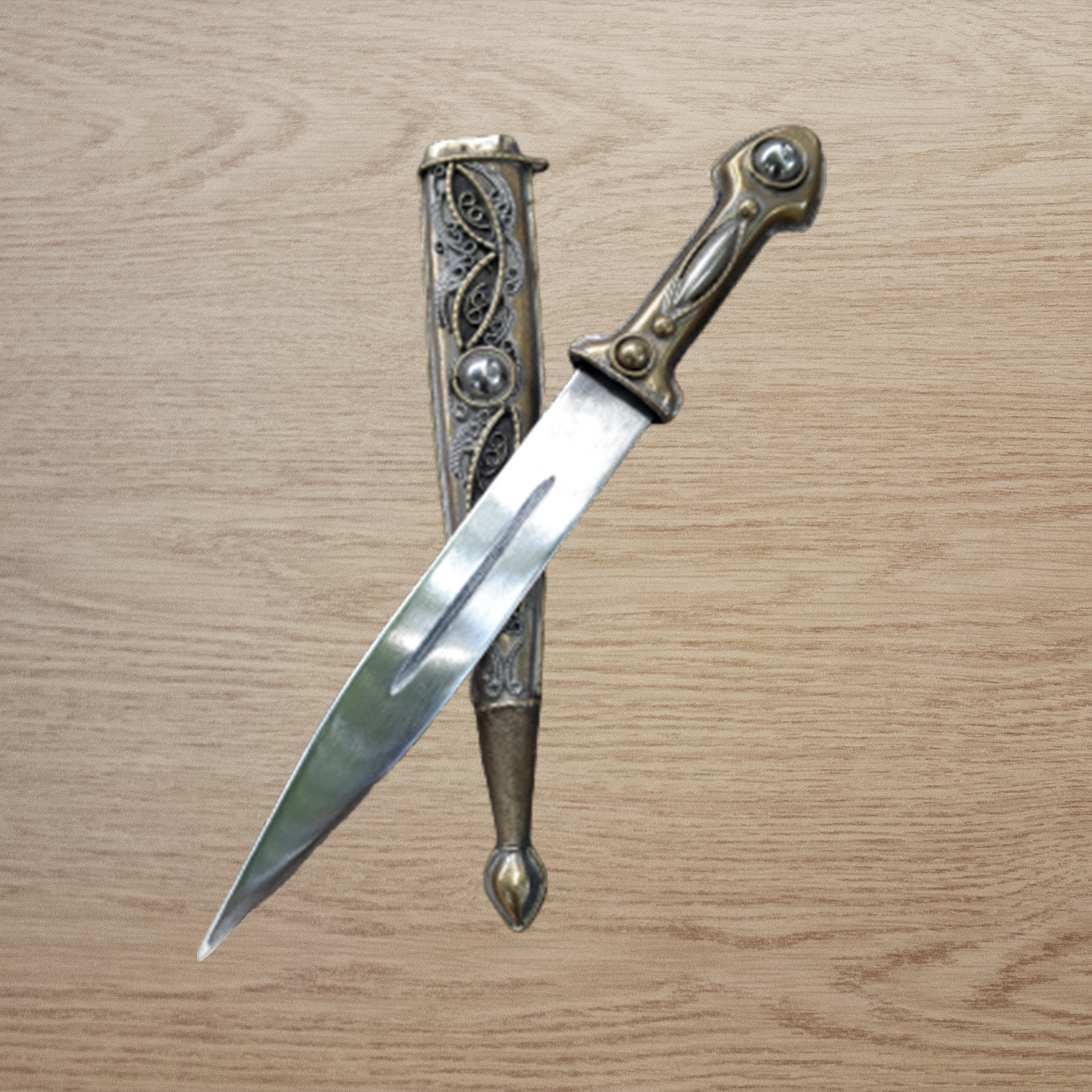 Small dagger golden engraved with hanger. Can be used as a Etsy