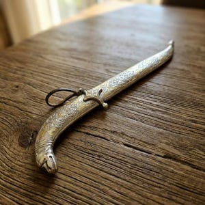 Silver-plated dagger, souvenir, with ornaments, handmade