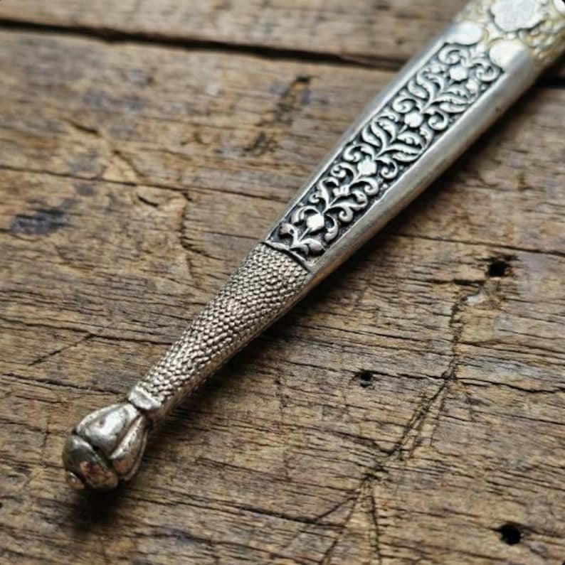 Silver-plated dagger, souvenir, with ornaments, handmade