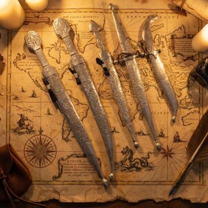 Silver-plated dagger, souvenir, with ornaments, handmade