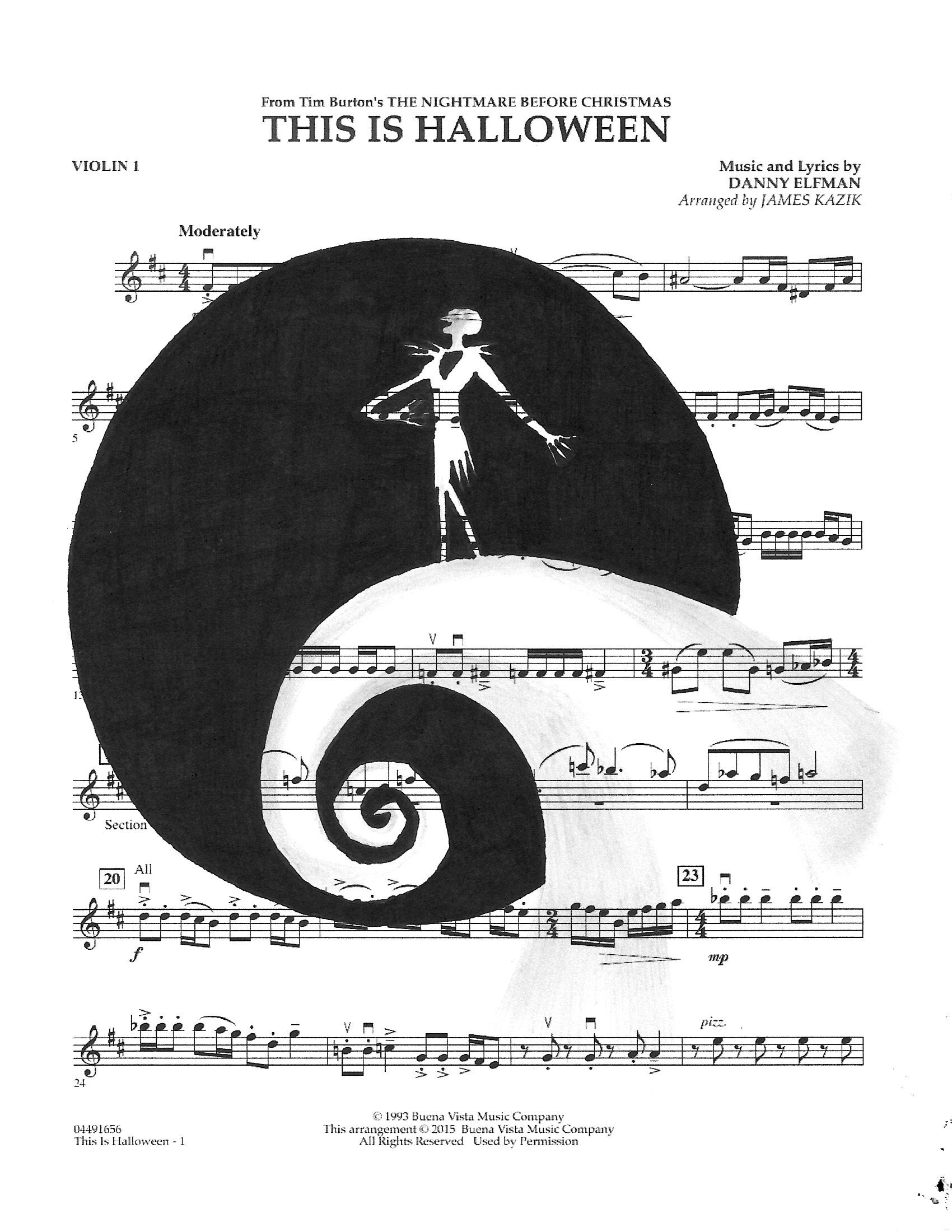 8.5x11 Jack Skellington Nightmare Before Christmas Theme Song  Etsy