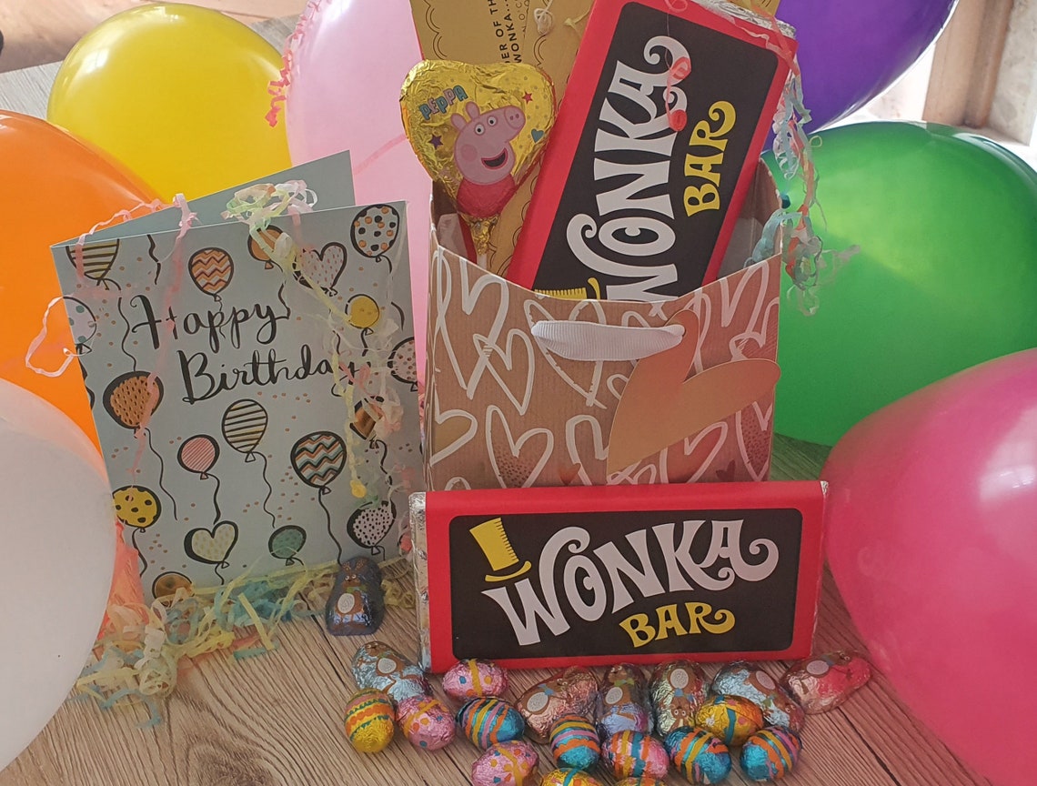 A Selection of Chocolates Flavours /Willy Wonka Chocolate Bar Etsy