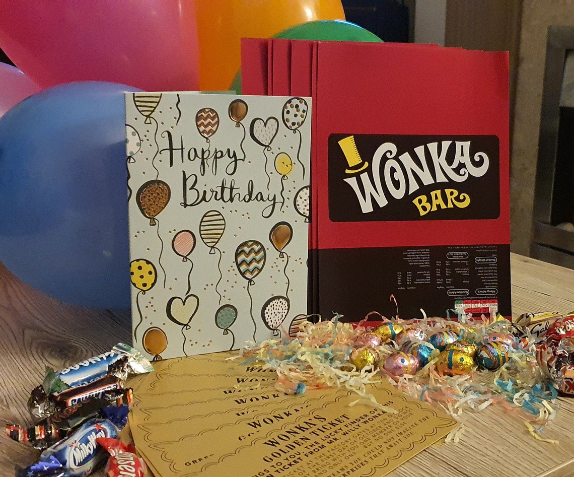 Ou Acheter Du Chocolat Wonka En France 100x Willy Wonka Wrappers plus 100x Willy Wonka Billets | Etsy
