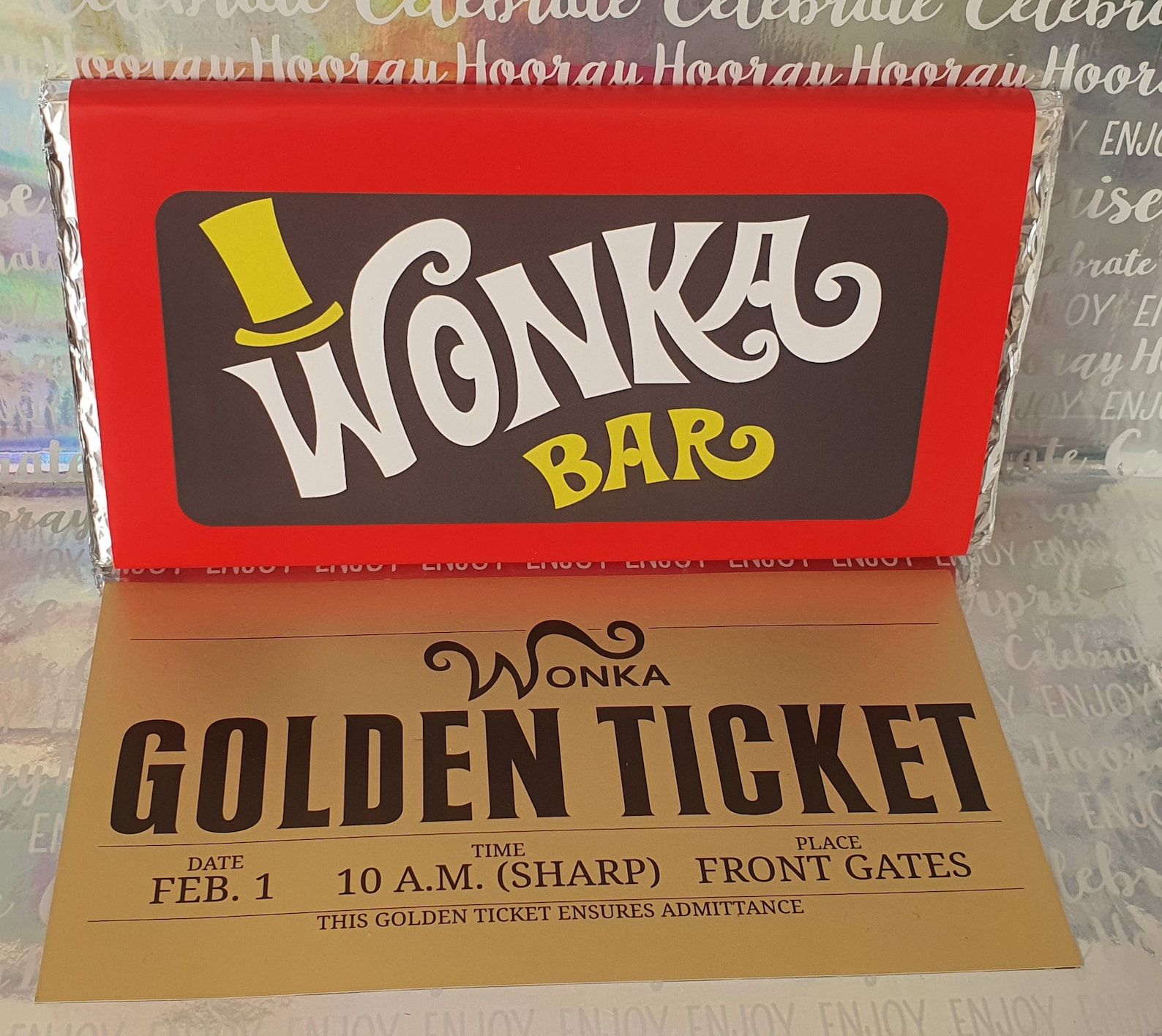 Barra de chocolate de Willy Wonka de 360gr con boleto dorado Etsy Barra de chocolate de Willy Wonka de 360gr con boleto dorado Etsy