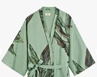 pdf print out.wrap over kimono, long sleeve kimono. kimono jacket, Indian kimono, linen cardigan. women's kimono jacket. pdf sewing pattern.