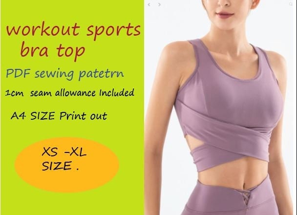 Hot Yoga Top Black Sports Bra Workout Top Yoga Clothes Crop Top Sxyfitness  Handmade USA 