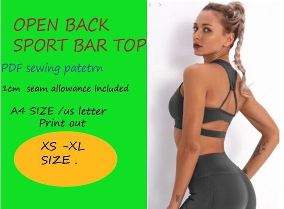 Open Back Sports Bar. Gifts for Him. Sports Bra. Women's Tank Top