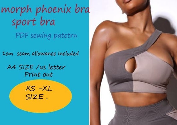 A4size and Us Letter Size Pdf Sewing Pattern .morph Phoenix Bra.sport Bra. bra Top Pattern .yoga Bra. Festival Bra.cut Out Top. Workout Top -   Canada