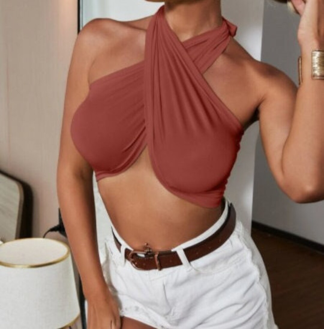 Pdf Pattern . Tie Back Wrap Halter Top. Bikini Top. Tie Top. Wrap Top ...