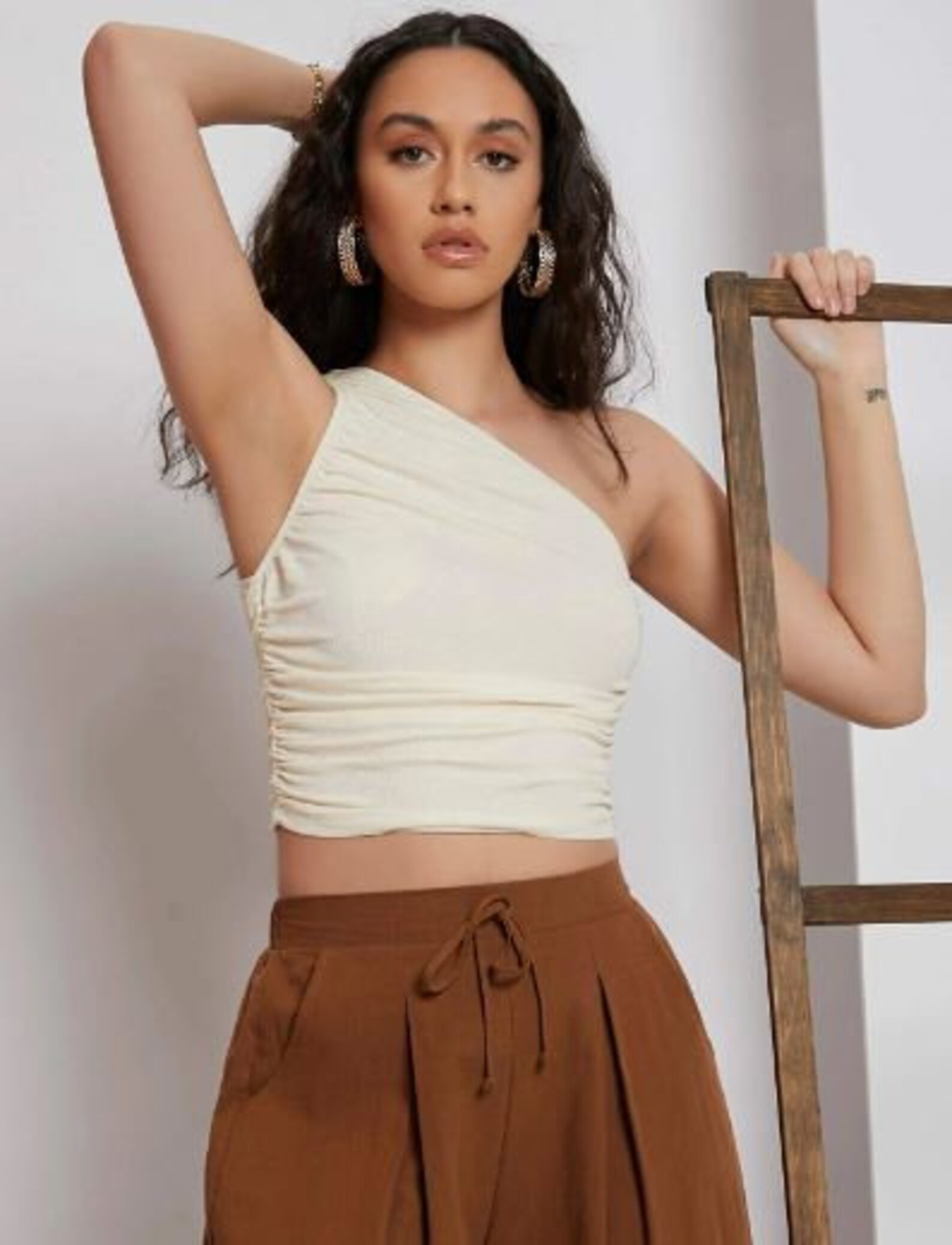 A4size Pdf Sewing Pattern . One Shoulder Rushed Top. Crop Top. Etsy