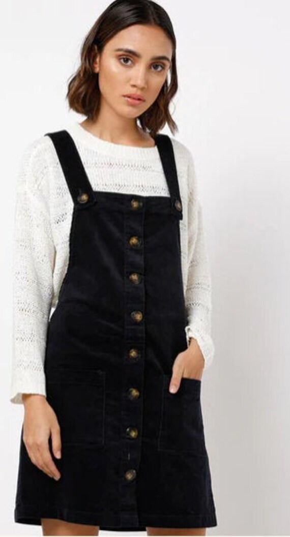 Dungaree dress black 2025