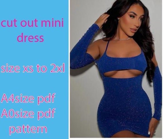 A4size Pdf Sewing Pattern .cut Out Mini Dress. Open Front Dress. Mini Dress.  Short Dress. Digital Pattern .women's Dress.downloadable PDF -  Canada