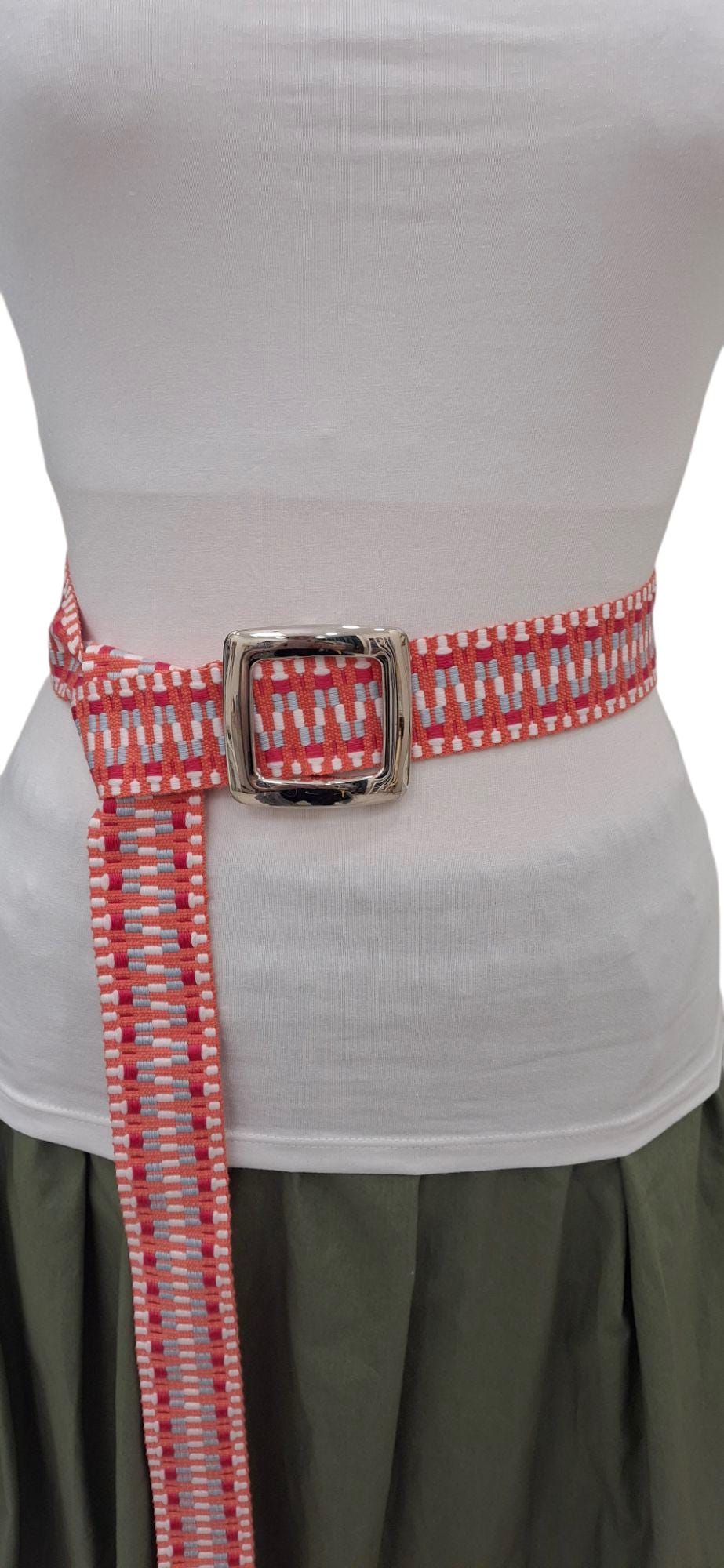 Handmade Woven Sash Belt: Colorful Bohemian Style, Metal  display picture 3