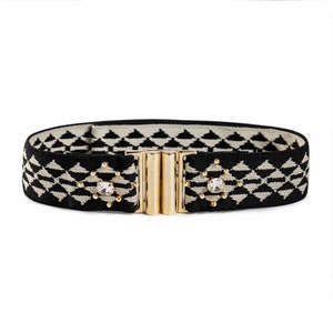 Black & Hematite Rhinestone Corset Statement Belt WAKE UP RHINESTONE CORSET BELT – AKIRA main image 3