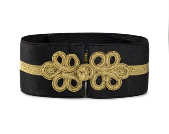 zoe roller belt black×gold Roller belt / gold ×black | ZOE