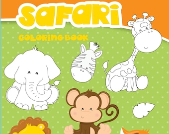 Download Animal Coloring Book Etsy