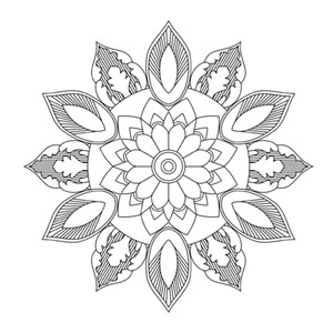 Mandala, Mandala-Malvorlagen, druckbare Mandala-Seite, druckbare Malvorlagen, Mandalas, Malvorlagen für Erwachsene, Mandala-Malvorlagen Bild 8