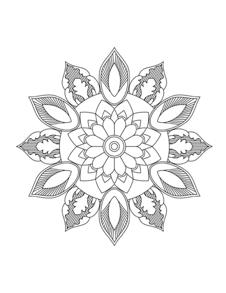 Mandala, Mandala-Malvorlagen, druckbare Mandala-Seite, druckbare Malvorlagen, Mandalas, Malvorlagen für Erwachsene, Mandala-Malvorlagen Bild 8