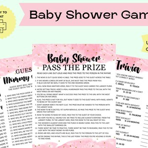 Ultimate Baby Shower Game Bundle - Printable Pink Games for an Unforgettable Baby Shower