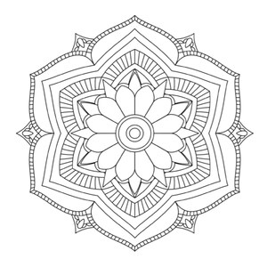 Mandala, Mandala-Malvorlagen, druckbare Mandala-Seite, druckbare Malvorlagen, Mandalas, Malvorlagen für Erwachsene, Mandala-Malvorlagen Bild 3