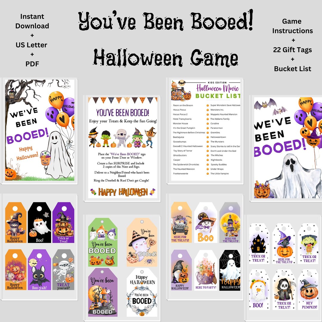 You've Been Booed Halloween Game Printable Etsy