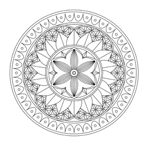 Mandala, Mandala-Malvorlagen, druckbare Mandala-Seite, druckbare Malvorlagen, Mandalas, Malvorlagen für Erwachsene, Mandala-Malvorlagen Bild 4