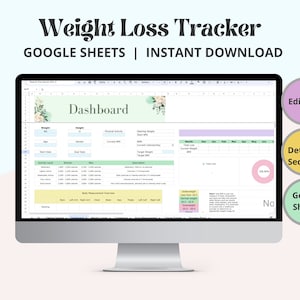 Kalkylblad för viktminskningsspårning: Google Sheets (digital nedladdning)
